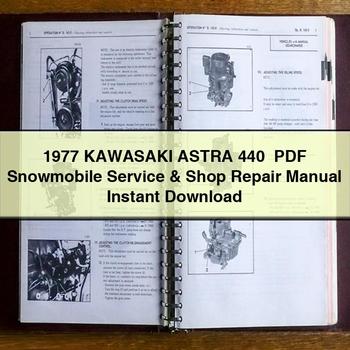 1977 KAWASAKI ASTRA 440  Snowmobile Service Repair Manual 